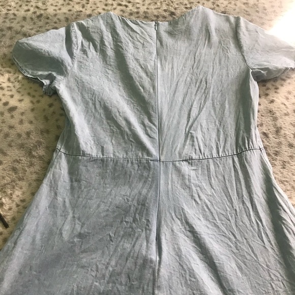 Chambray Button Front Romper - Picture 5 of 5